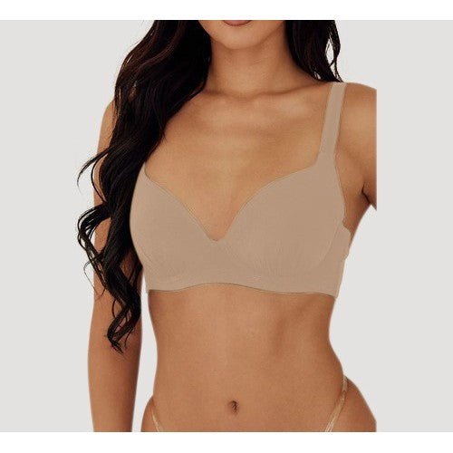 9024 Extra Coverage Pleat Underwire Bra in Macchiato