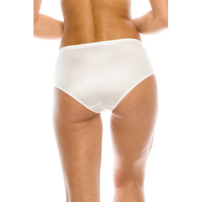 Seamless Laser Cut Shiny Panty White
