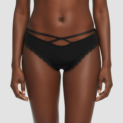 Super Soft Caged Thong in Black