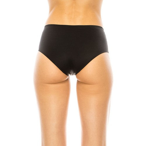 Seamless Laser Cut Bikini Panty Black