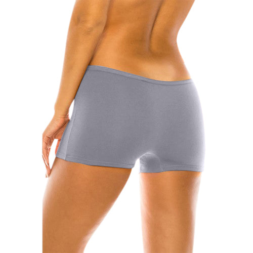 Cotton Boyshort Panty in Grey