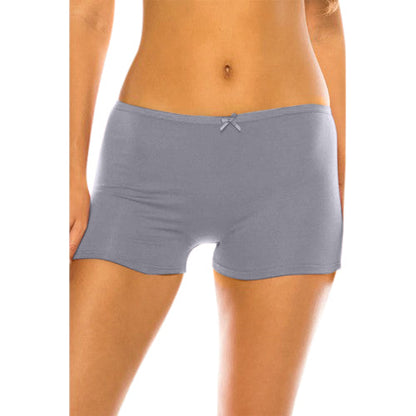 552-PTY Cotton Boyshort Panty in Grey