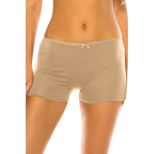 552-PTY Cotton Boyshort Panty in Nude