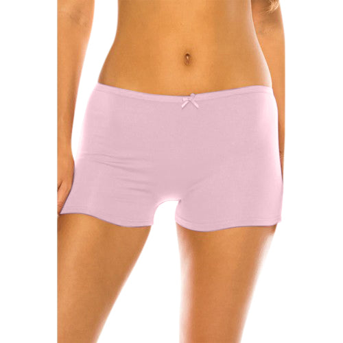 552-PTY Cotton Boyshort Panty in Pink