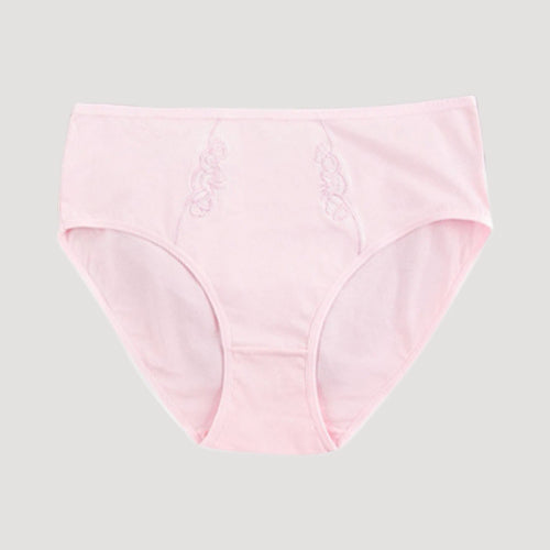 CZ6828 Embraer Flower Front Cotton Panty in Pink