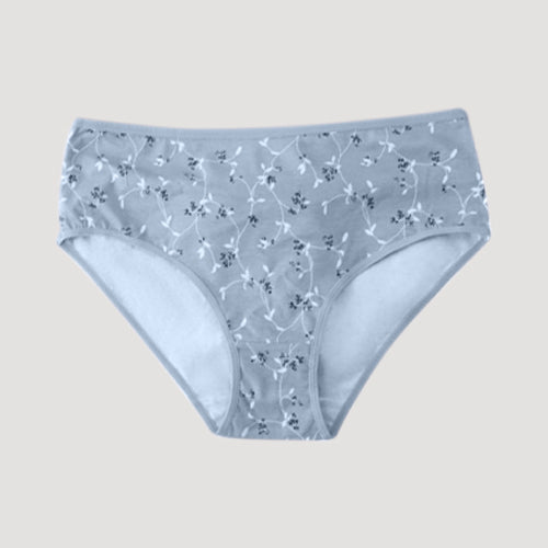 AM6-028 Cotton Panty in Blue Flower 