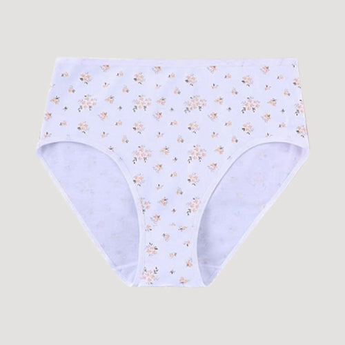 DM9815 Flower Pink Cotton Panty in White