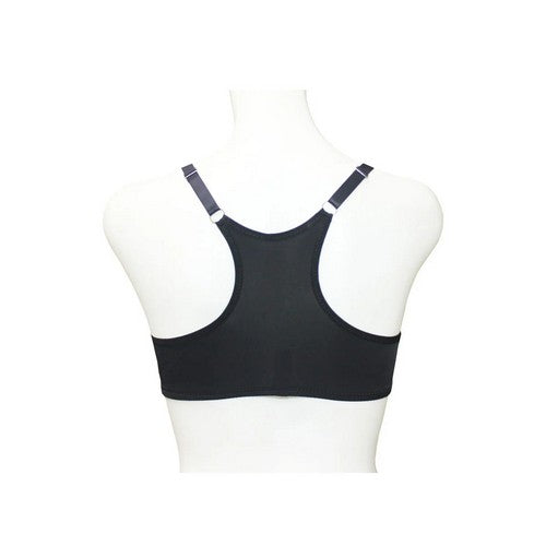 Front Closure Racer Back Bra in Black