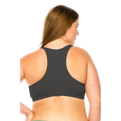 Front Closure Racer Back Bra in Black