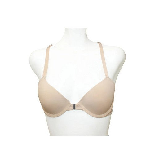 Front Closure Racer Back Bra in Tan