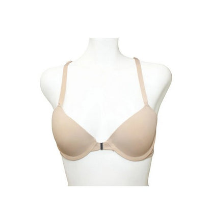 Front Closure Racer Back Bra in Tan