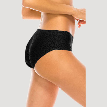 Laser Cut Seamless Panty in Black