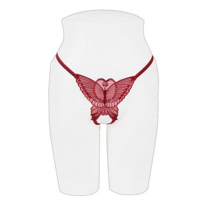 66033-THG Butterfly Crotchless G-String in Rio Red
