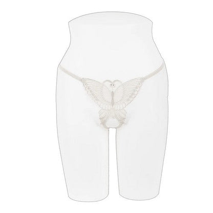 66033-THG Butterfly Crotchless G-String in White