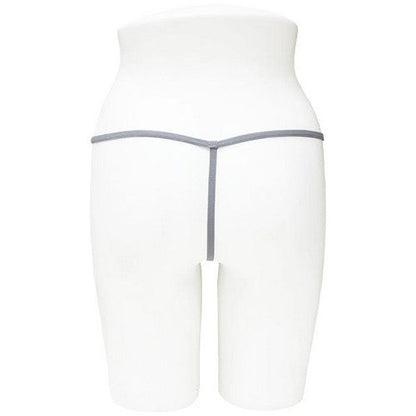 Soft Cotton Blend Elastic Waistband Thong in Heather Grey