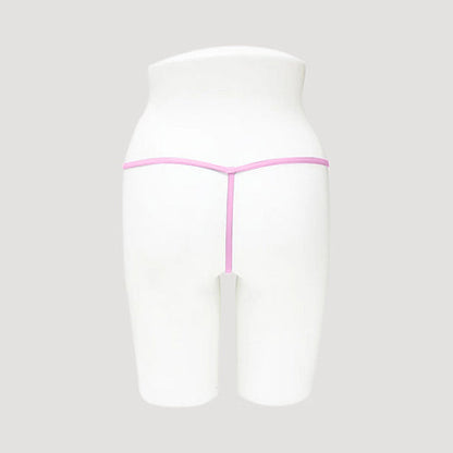 Soft Cotton Blend Elastic Waistband Thong in Azalea Pink