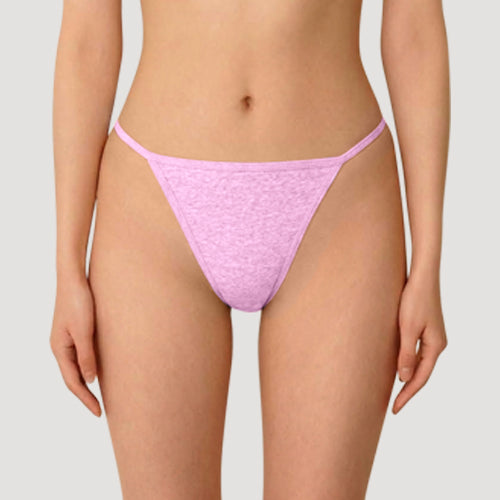 Soft Comfort Cotton G-String in Azalea Pink