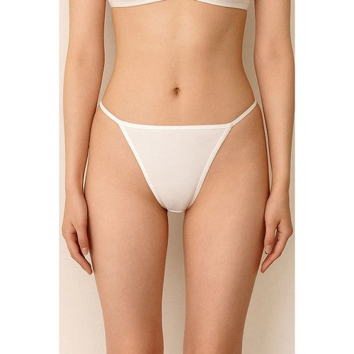 Soft Comfort Cotton G-String in White