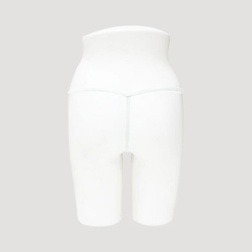 Soft Cotton Blend Elastic Waistband Thong in White