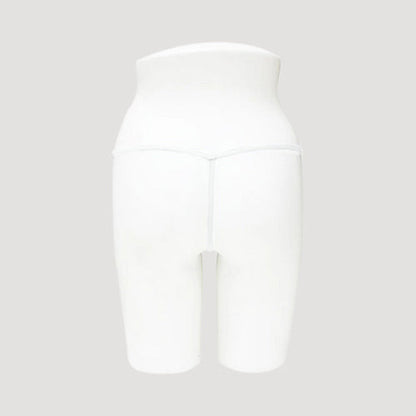 Soft Cotton Blend Elastic Waistband Thong in White