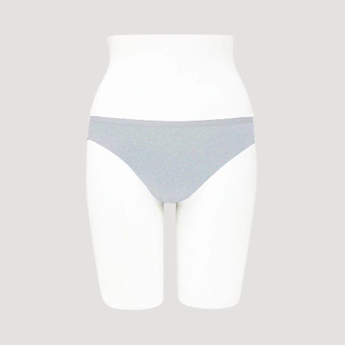 33557-PTY Soft Comfort Cotton High Leg Panty  in Heather Gray