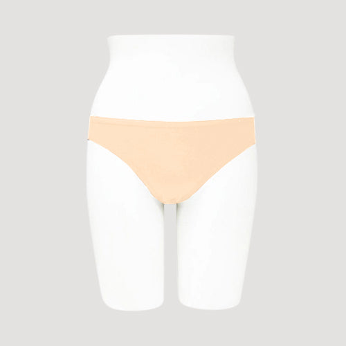 33557-PTY Soft Comfort Cotton High Leg Panty  in Peach Nude	