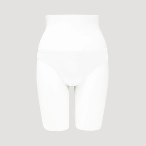 33557-PTY Soft Comfort Cotton High Leg Panty  in White