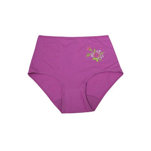 532-PTY Flower Embroidery Mama Cotton Panty in Orchid
