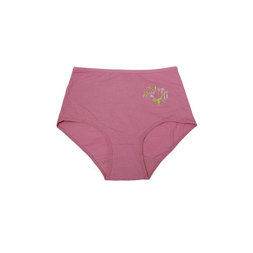 532-PTY Flower Embroidery Mama Cotton Panty in Pink