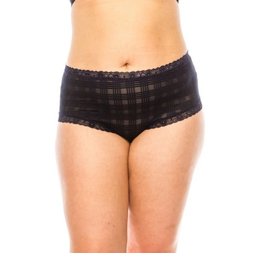 78306-PTY Geo Lace Panty in Black