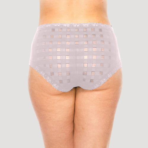 Plus Size Geo Lace Panty in Burnished Lilac