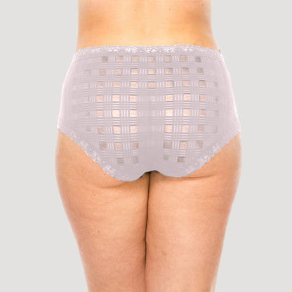 Plus Size Geo Lace Panty in Burnished Lilac