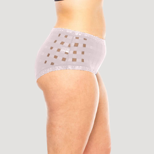 Plus Size Geo Lace Panty in Burnished Lilac