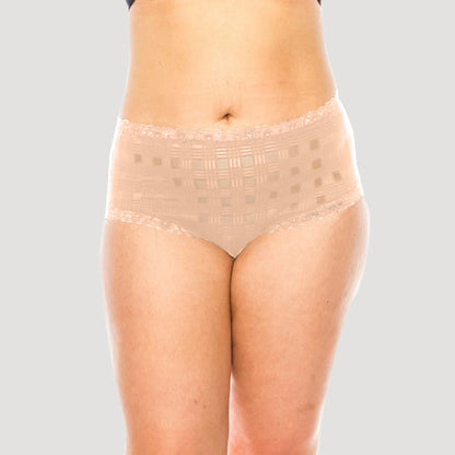 78306-PTY Geo Lace Panty in Cafe Creme	