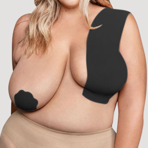 Boob & Body Tape Plus with Silicone Nipple Cover in Black