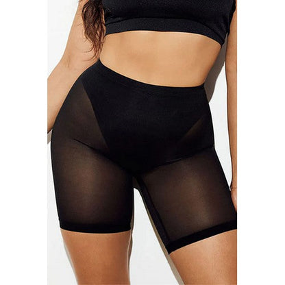 50279 Mesh Shapewear Shorts with Soft Inner in Black