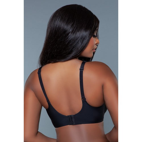 Kristy Full Coverage Silky T-Shirt Bra in Black
