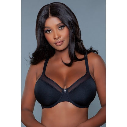 2215 Kristy Full Coverage Silky T-Shirt Bra in Black