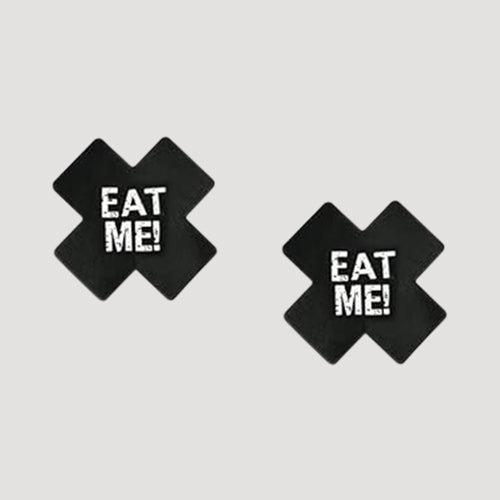 Cross Sexy Nipple Cover Pasties 1 Pair - Eat Me! in Black & White