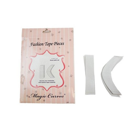 109C Fashion Tape Pieces 6pr Pack in Clear