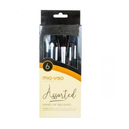 O321111 Mio-Viso Cosmetics Assorted Make-Up Brushes Set 6pc 