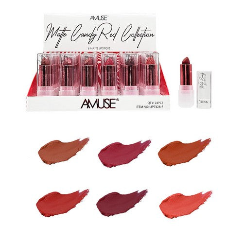 AM-LIP 7328-R Amuse Matte Candy Red Collection Lipstick