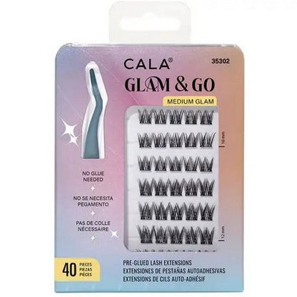 Cala Glam & Go Reusable Pre-Glued Lash Clusters in Medium Glam