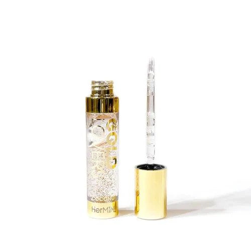 HGLS001 HerMINE Gold Lovers Sparkling Lip Gloss in Coconut 