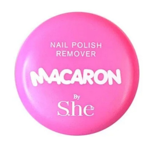 NR-411 She Macaron Nail Polish Remover Pads Fuchsia