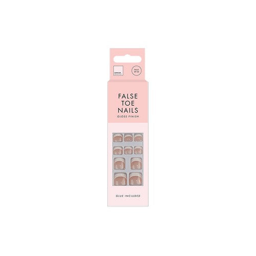 Forever Beautiful Press-On Toe Nails 24pk in French Manicure