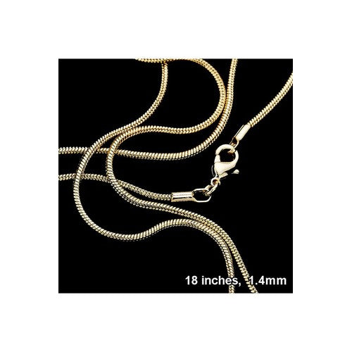 18'' Gold Plated Snake Chain Necklace