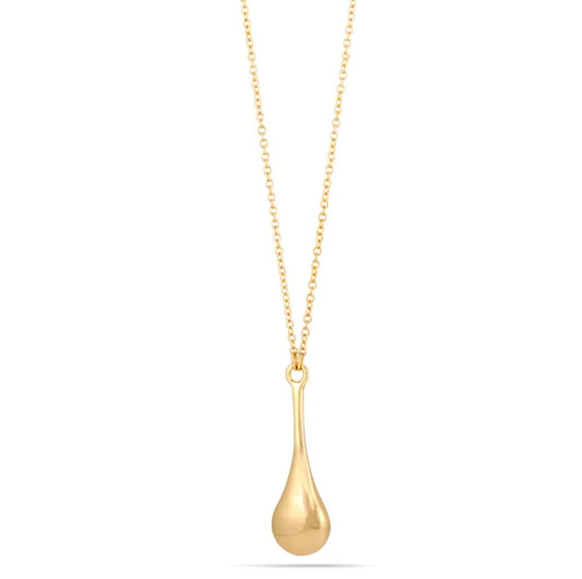 SQ331N-151102007G Teardrop Pendant Necklaces Gold