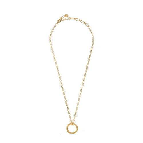 IFN6101 Ring Rendant Necklace Gold