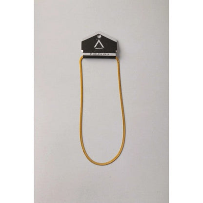 Stainless Steel 3mm Herringbone Snake Chain Necklace in Gold